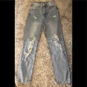 Blue Straight Leg Jeans